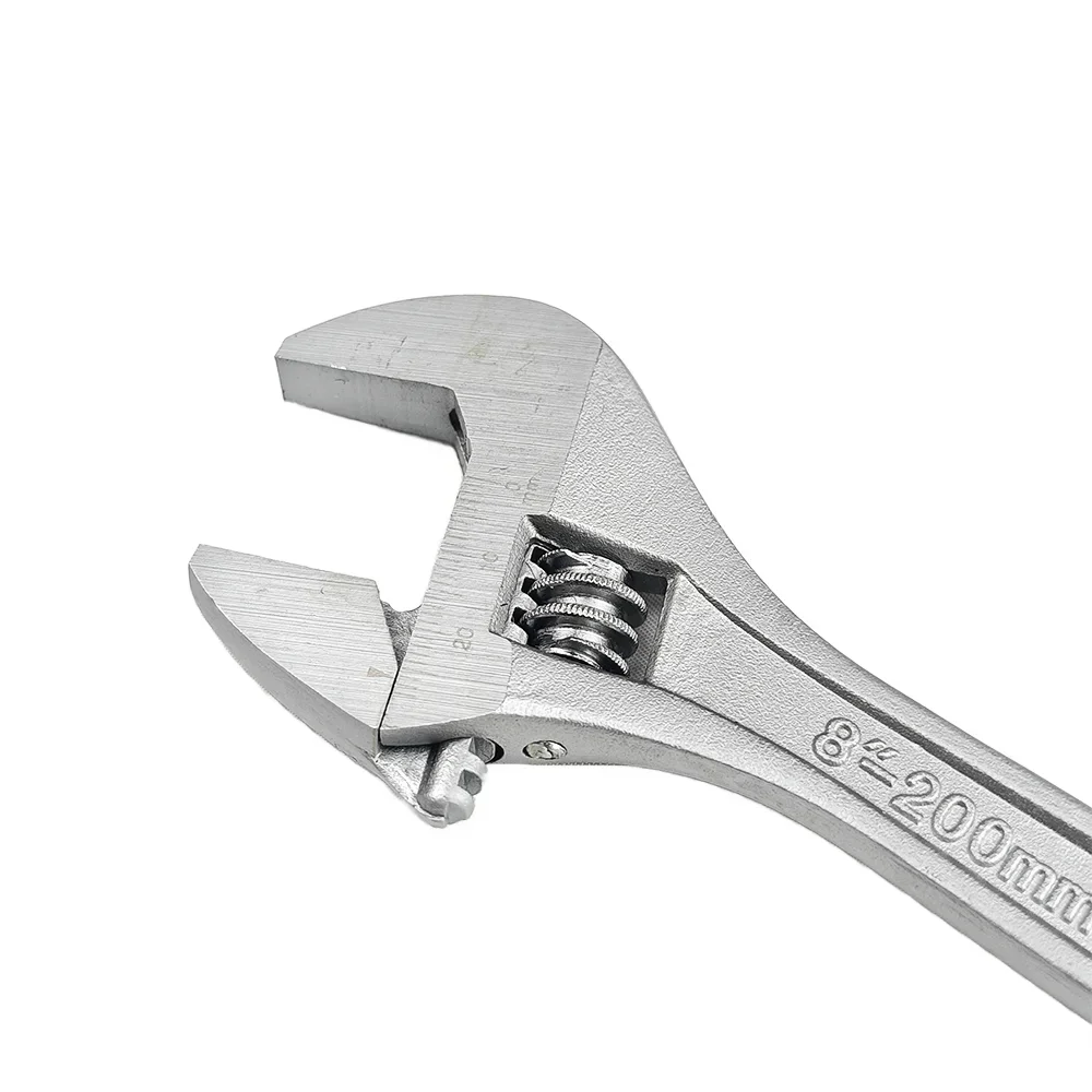 Square Hole Movable Wrench Large Opening 8 10 12 15 Inches  Household Multi Function Wrench  Hardware Tools