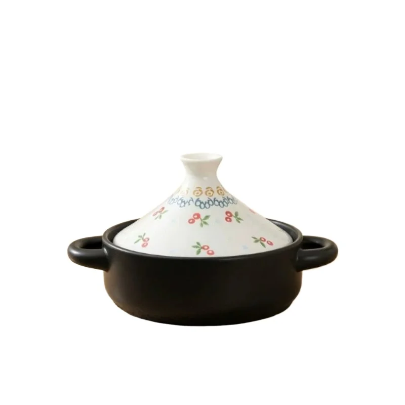 Moroccan Tagine Pot, Gradual Powder Clay Pot for Cooking , Gas Ceramic Cookware Pots, High Temperature Clay Rice Casseroles