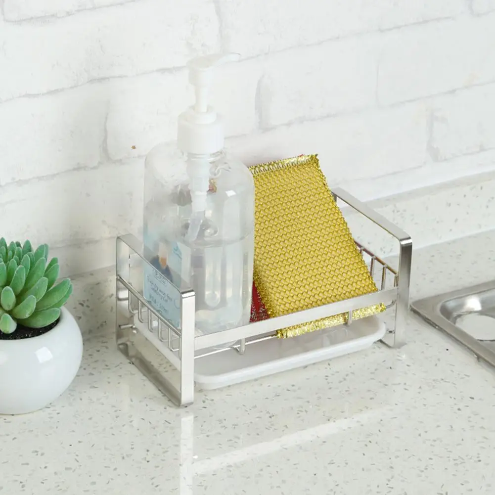 Cleaning Cloth Drain Rack Burr-free Sponge Holder Solid Structure Storage  Modern Sink Caddy Kitchen Drain Organizer