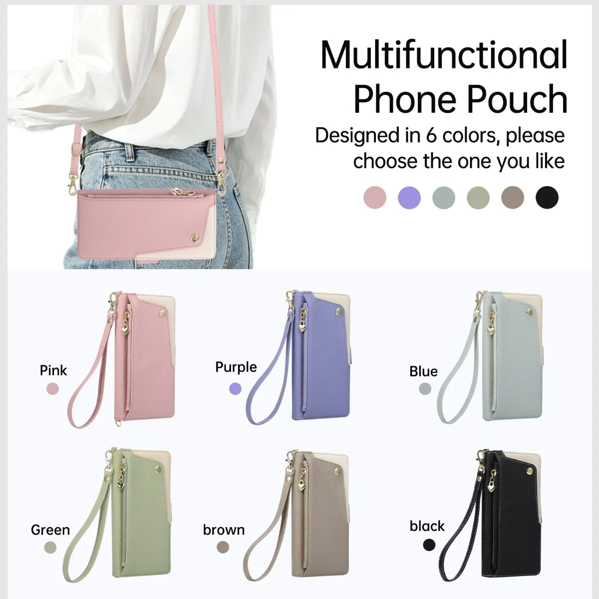 Crossbody Wallet Phone Case for Samsung Galaxy A57 A37 A27 A17 A07 A56 A36 A26 A16 A06 A55 A35 A15 A25 A05 A54 A34 Leather Cover - view 6