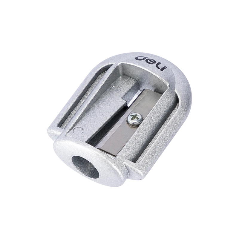 Deli 0595 Zinc Alloy Pencil Sharpener Handheld Metal Mini Portable Single Hole Office Student Supplies Stationery