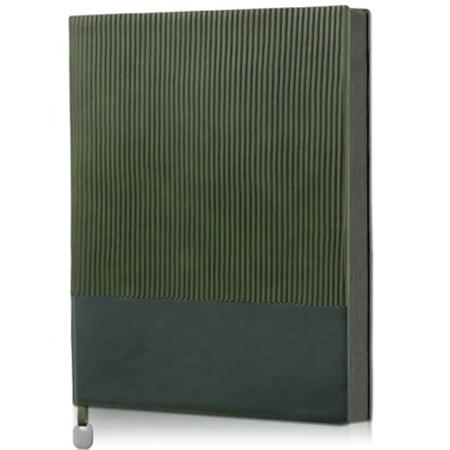 

Lined Journal Notebook for Work College Ruled Note Book 5.8"x8.3"A5 PU Leather Daily Journaling 216 Pages for Women Men Writing