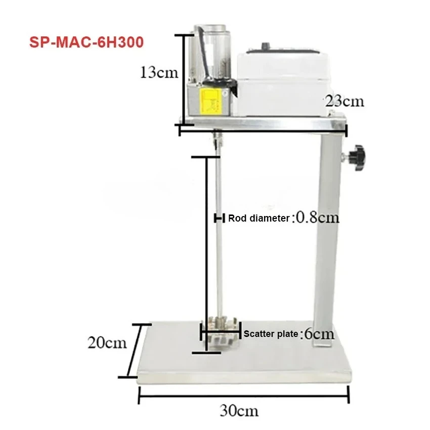 5L Electric Mixer Lifting Mixing Machine Paint Putty Glue Ink Lab Stirrer Overhead Stirrer Speed Adjustable Digital Display 220V