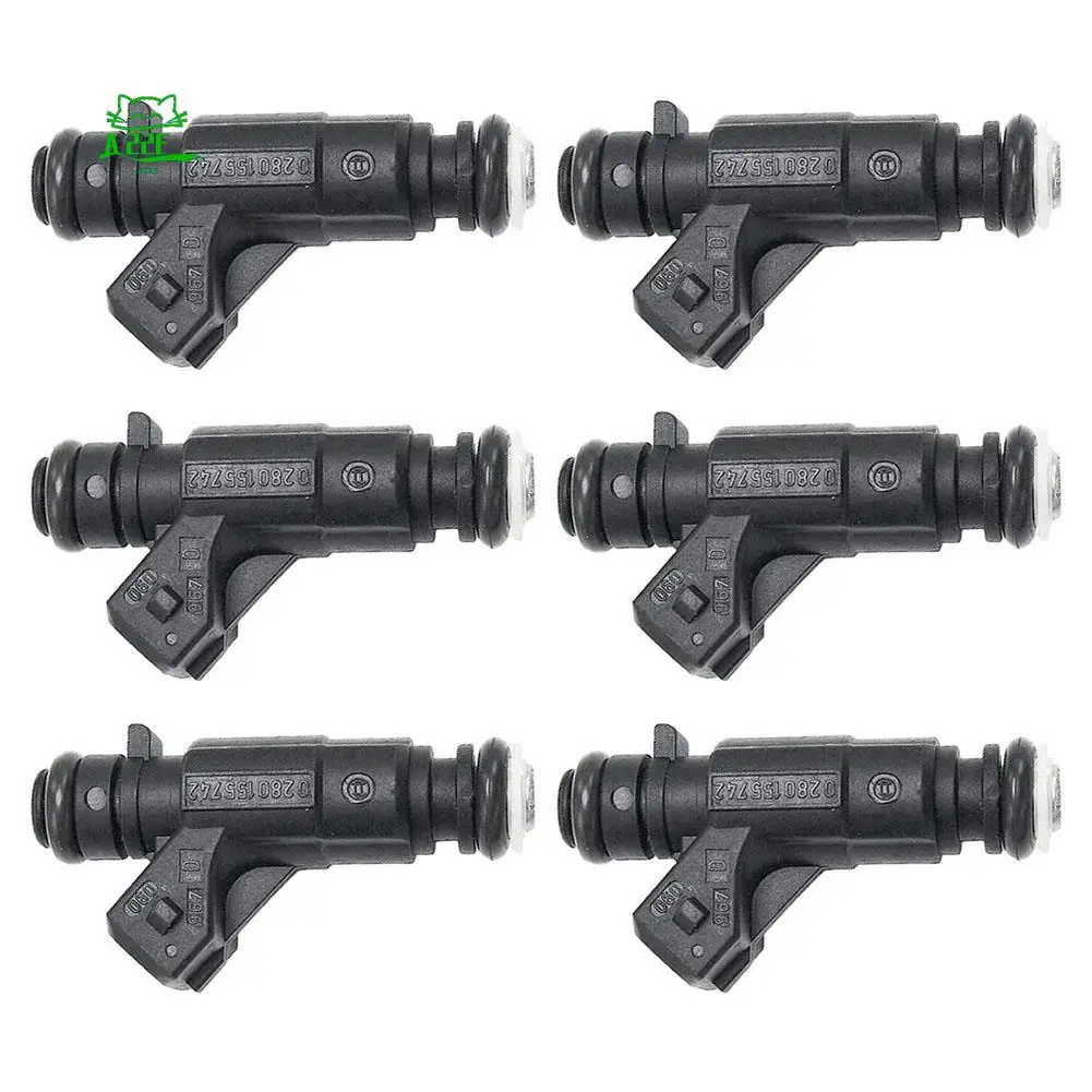 A22E-Set Of 6 Fuel Injectors A1120780049 0280155742 For Mercedes Benz CLK320 E320 C280 ML320 3.2L 2.8L V6 1998-2000