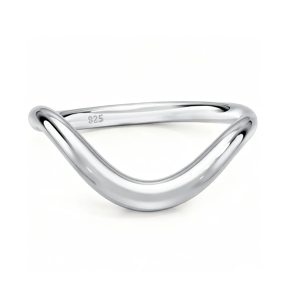 925 Sterling Silber Minimalismus Wellenringe für Frauen Verlobung Hochzeit Party Stapelbarer Ring 18K Goldfarbe Edler Schmuck – Detail 10