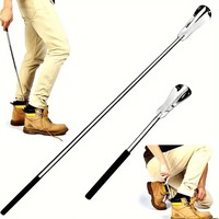 1PC retractable stainless steel elderly shoe puller, shoe assistant, suitable for both men and women