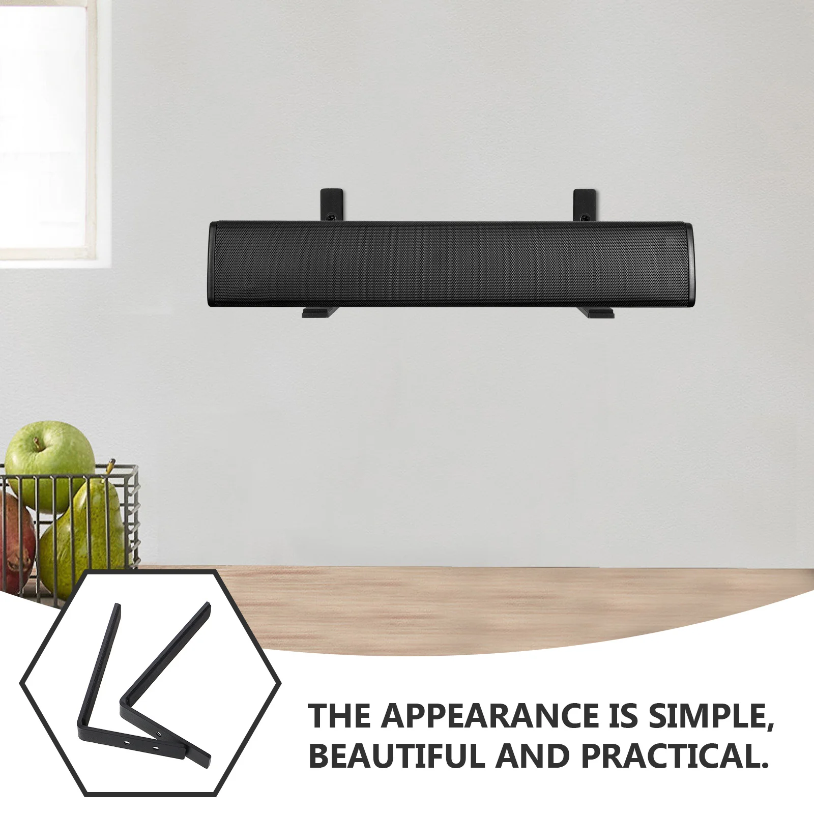 2 قطعة قوس مكبر الصوت المثبت على الحائط رف زاوية معدني حامل مكبرات الصوت للمنزل حامل مكبر الصوت الصغير جدار جبل حامل الصوت #6