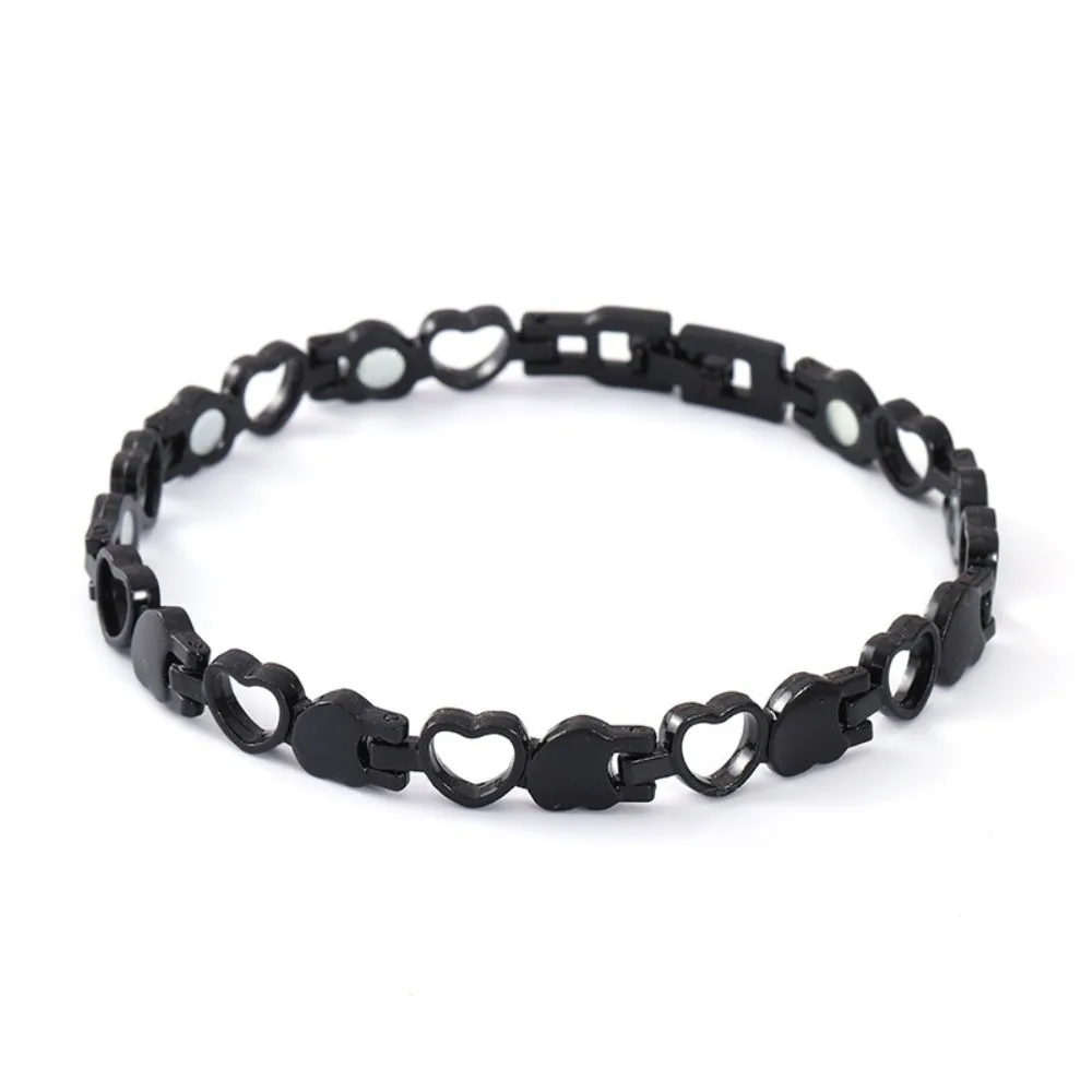 Fashionable Heart Shape Health Magnetic Bracelet Anti Radiation Magnetic Germanium Bangles Women Girls Bangle Fashion Jewelry