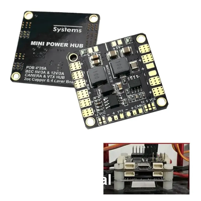 BTLIFE-5X لـ Matek Mini Power Hub لوحة توزيع الطاقة PDB مع BEC 5 فولت 12 فولت لـ FPV QAV250 ZMR250 Multicopter Quadcopter