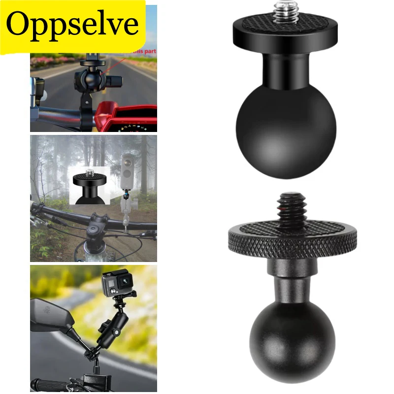 Braço de soquete duplo braçadeira conjunta biela adaptador suporte 1/4 parafuso 17mm/25mm ballhead suporte motocicleta bicicleta equitação clipe