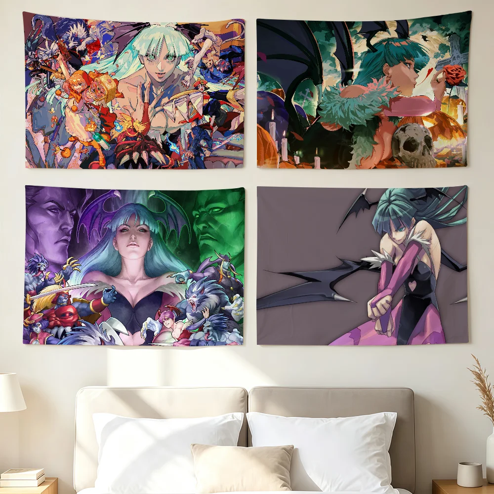 Game D-Darkstalkers Morrigan A-Aensland Flag Wall Decorations Home Decor Suitable For Living Rooms Bedrooms Dormitories Parties