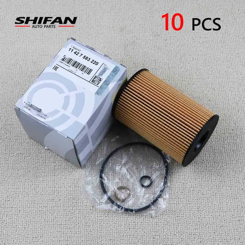 

10 Pcs 11427583220 Engine Oil Filter For ALPINA B5 B6 B7 For BMW F10 F07 F11 F12 F13 F06 F01 750i G11 E70 E71 X5 X6 11427600089