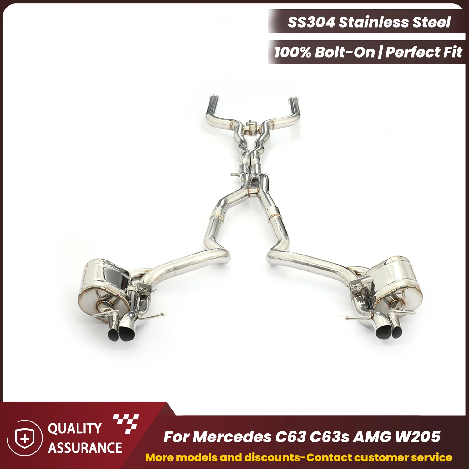 

ECCF Catback Exhaust For Mercedes C63 C63s AMG W205 Aggressive Exhaust Sound Performance Upgrade Easy Installation