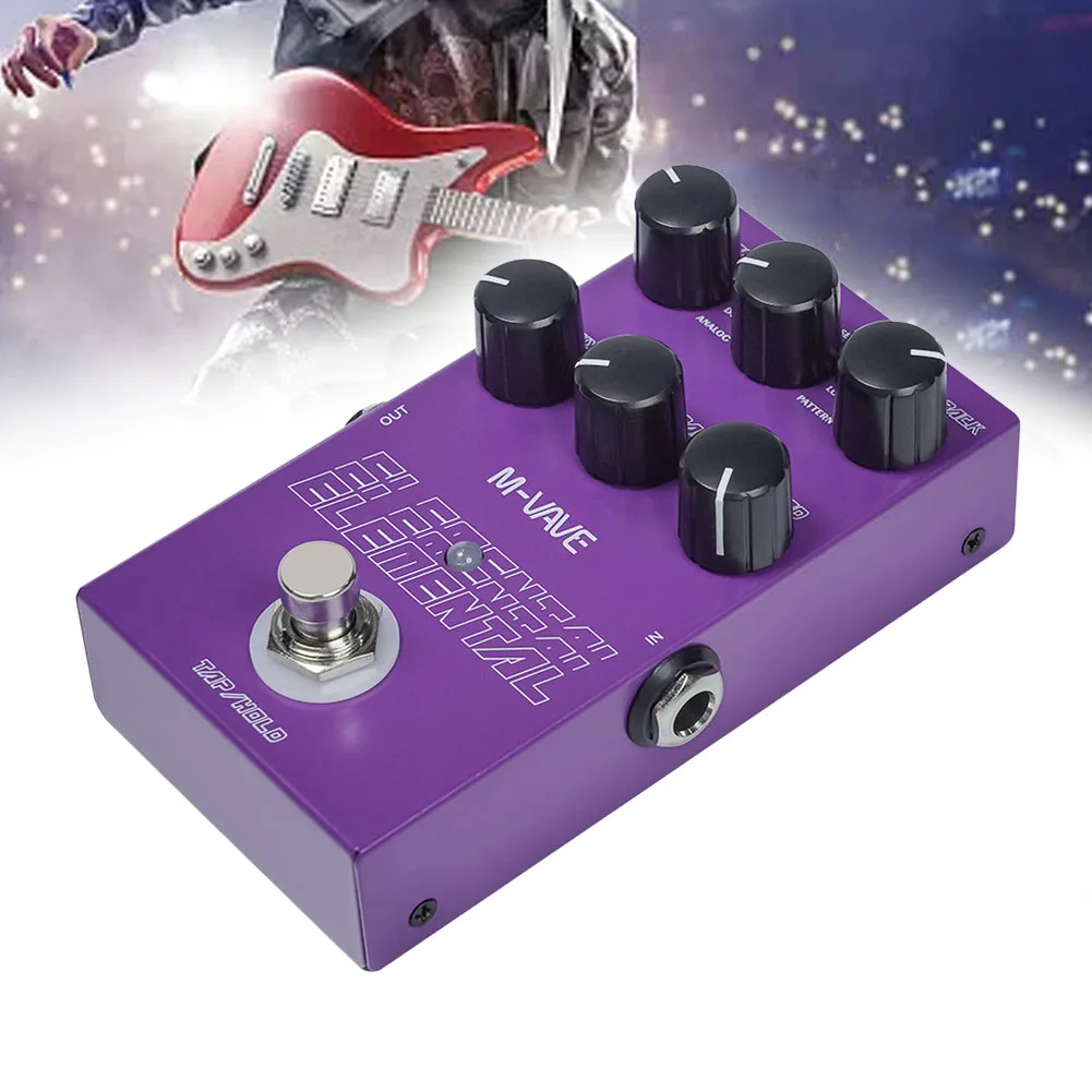 For M-vave Digital Delay Pedal 9Different Guitar Effect Supporr For TAP HOLDMode Electric Guitar Delay Effects Pedal Guitar Part