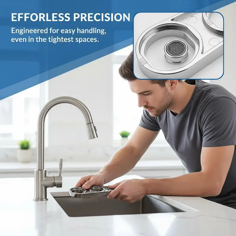 2 In 1 Faucet Aerator Wrench 2pcs Compact Size Water Flow Adjustment Tool for Home Kitchen Bathroom Faucet Repair Maintenance