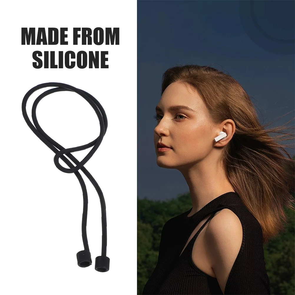 2 قطعة سماعة مكافحة خسر الحبل سيليكون حزام مرن الحبل انفصال ياربود حامل للركض التنقل سلك مرن #4