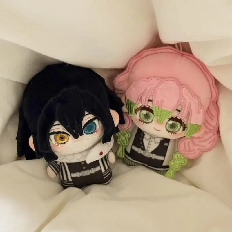 Demon Slayer Kimetsu No Yaiba Mitsuri Kanroji Anime Q Version Nuigurumi Doll Palm Toys Desktop Decoration Couple's Birthday Gift