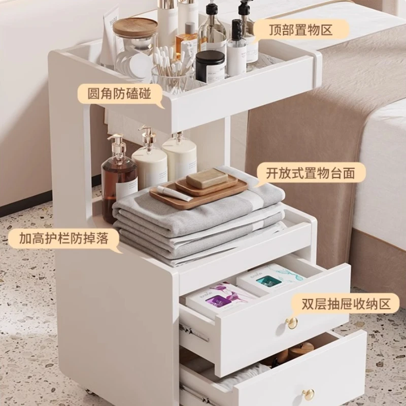 Transportwagen mit Rädern, Tablettwagen für Schönheitssalons, Friseur-Hilfswagen, Hilfswagen, Spa-Kosmetikwagen, Möbel