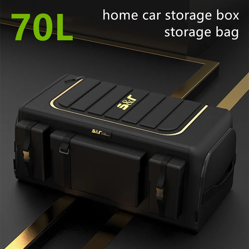 1680D Oxford Cloth Storage Bag Household Organizer Suitcase Bags Car Trunk Travel 70L Foldable Box Hard Case Waterproof Handbag