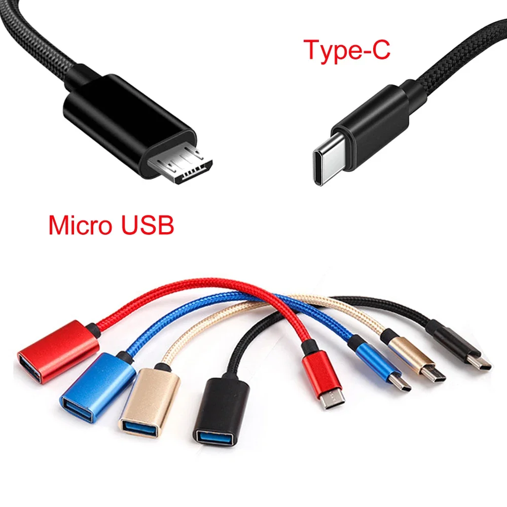 OTG Type C Cable Adapter USB to Type C Adapter Connector for Xiaomi Samsung S20 Huawei OTG Data Cable Converter for MacBook Pro