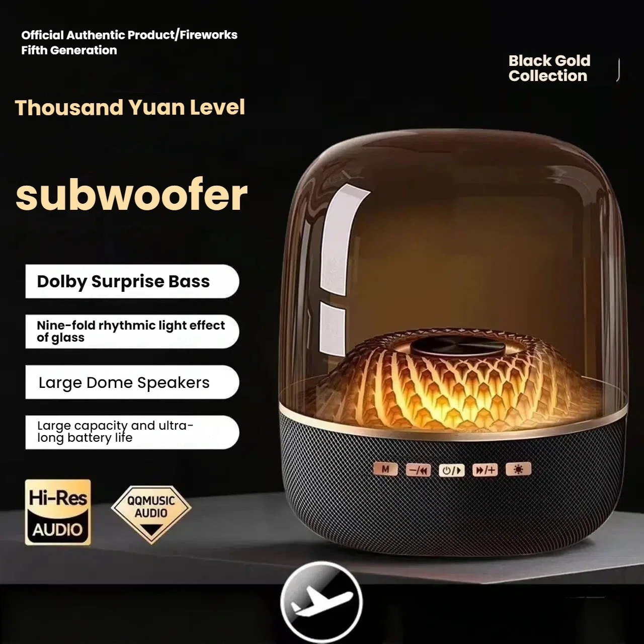 

Altavoz Bluetooth 2025 LP90 Crystal Pro: graves tipo Harman de 4.a generación con ranura para tarjeta TF y radio FM