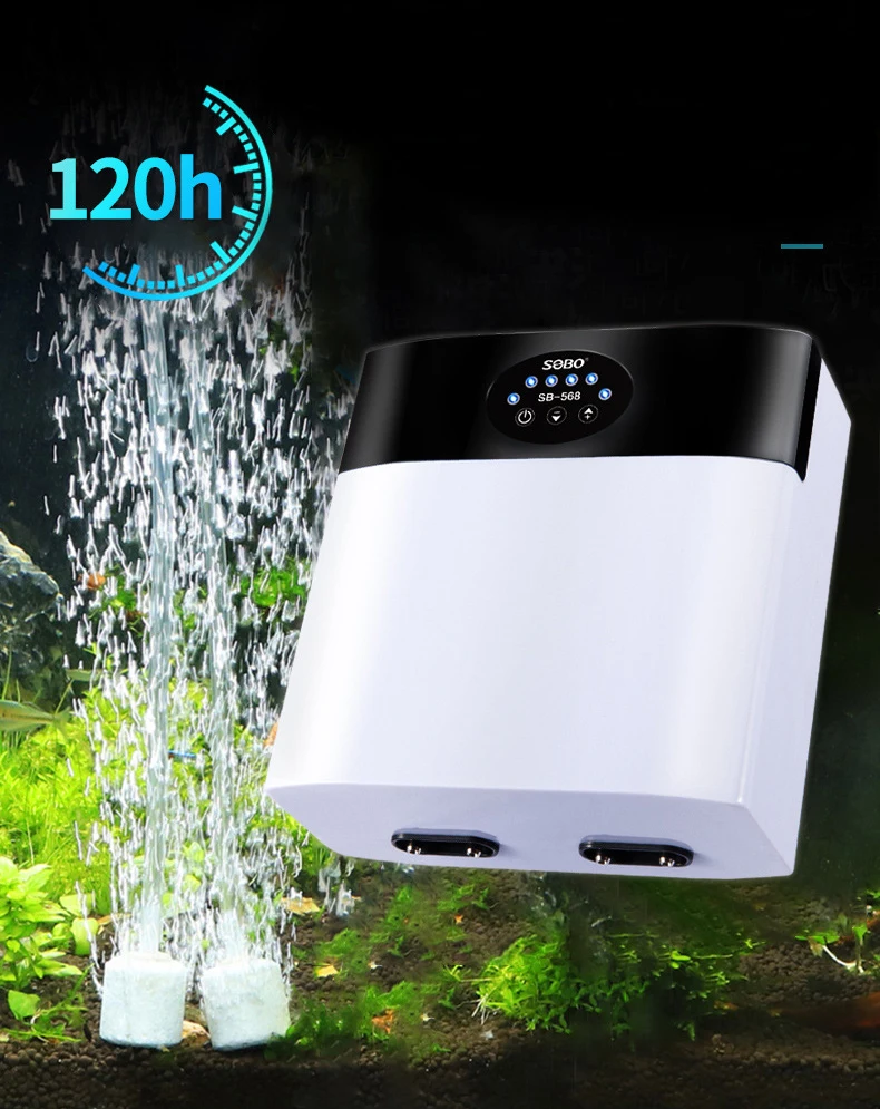 Pompa per ossigeno ad aria per acquario compressore Mini pompa per aria per pesci serbatoio di ricarica USB portatile scarico Ultra muto fornitura di pesca all'aperto