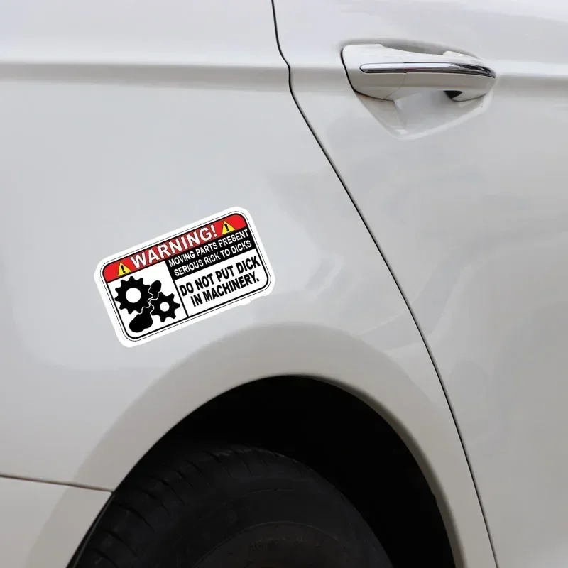 Warning Car Sticker Do Not Put Dick In Machinery Decal Accessories PVC for Mazda Subaru Golf 4 Mini Cooper Kia,11cm*6cm