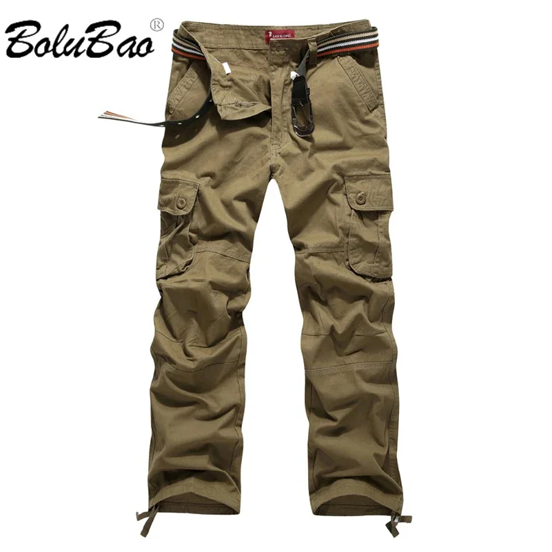 

BOLUBAO 2024 New Arrival Mens Cargo Pants High Quality Spring Fashion Joggers Men Clothing Cotton Trousers Camouflage Pants Male