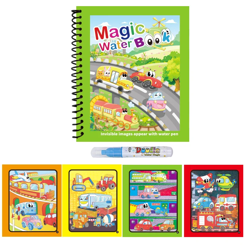1pc herbruikbaar watertekenboek magisch waterboek rommelvrij magisch schilderblok met hervulbare waterpen leren onderwijs speelgoed