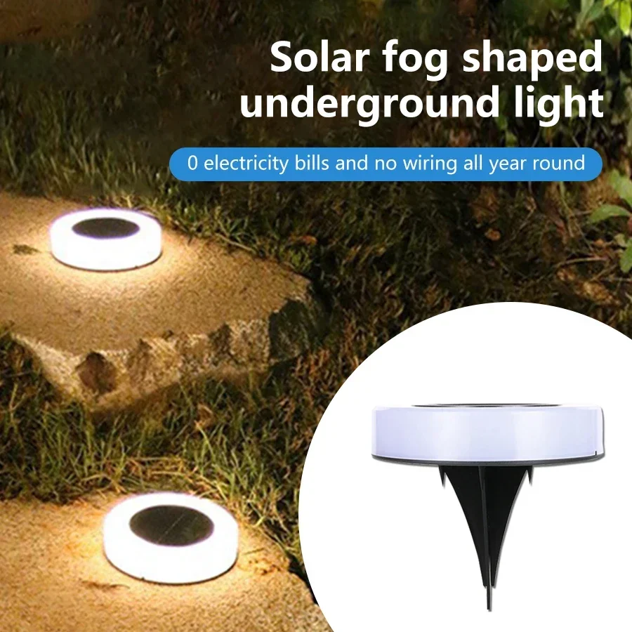 

4pcs Solar Lights Buried Lamp Outdoor Waterproof Floor Light Landscape Lawn Garden Courtyard Villa Lighting Decor Buried Lamp