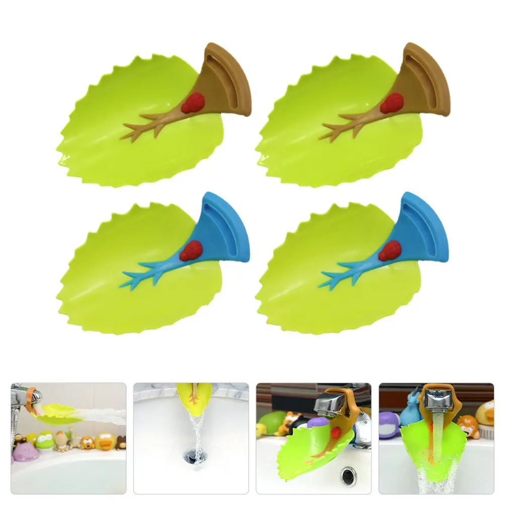 4Pcs Faucet Extension Water Tap Extenders Assorted Color Bathroom Hand Wash Guide for Hygiene Development