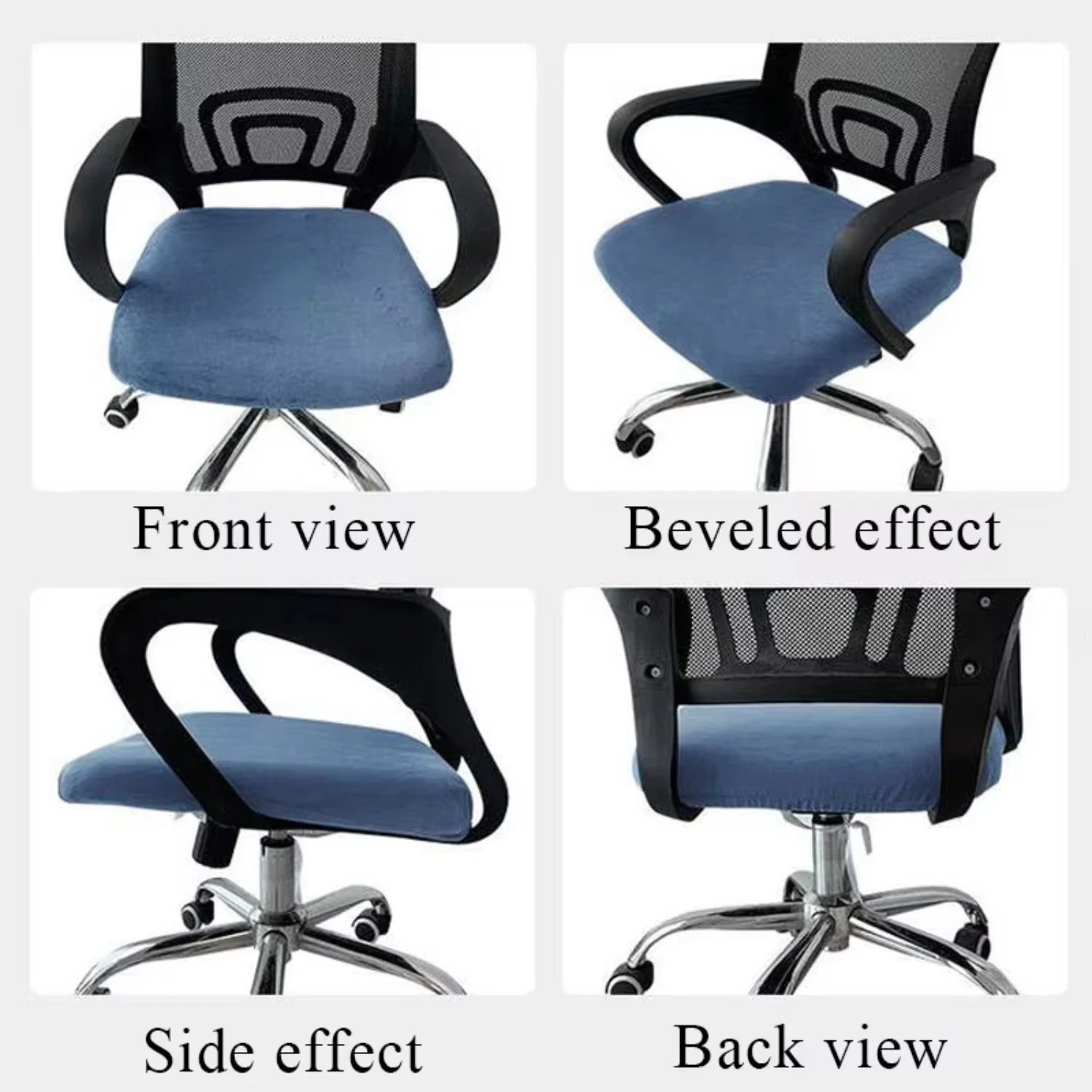 1pc Velvet Office Chair Cover Computer Swivel  Cover Modern Elastic Chair Slip Washable Slipcovers Removable Dust Cover Gaming