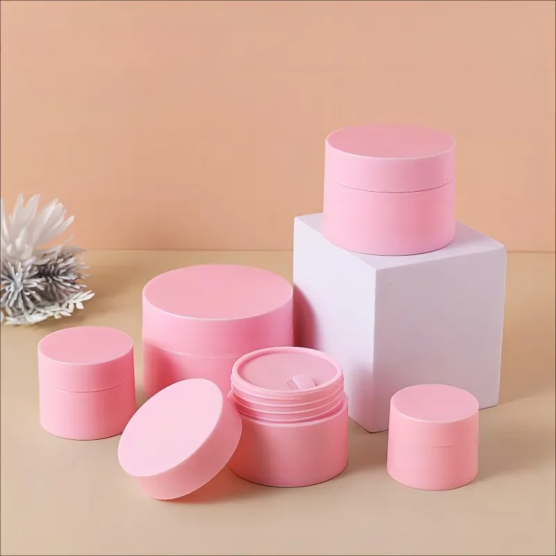 20g 50g Portable Mini Travel Face Cream Box Color Round Scrub Plastic PP Cream Box Empty Face Cream Jar Cosmetic Dispenser