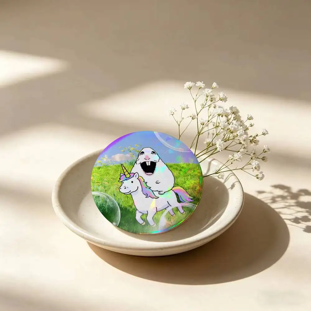 A-Creative Fun Hamster Meme    Anime Creative Tinplate Soft Button Pins Animal Icon Brooch Lapel Backpack Badge Accessories Pin