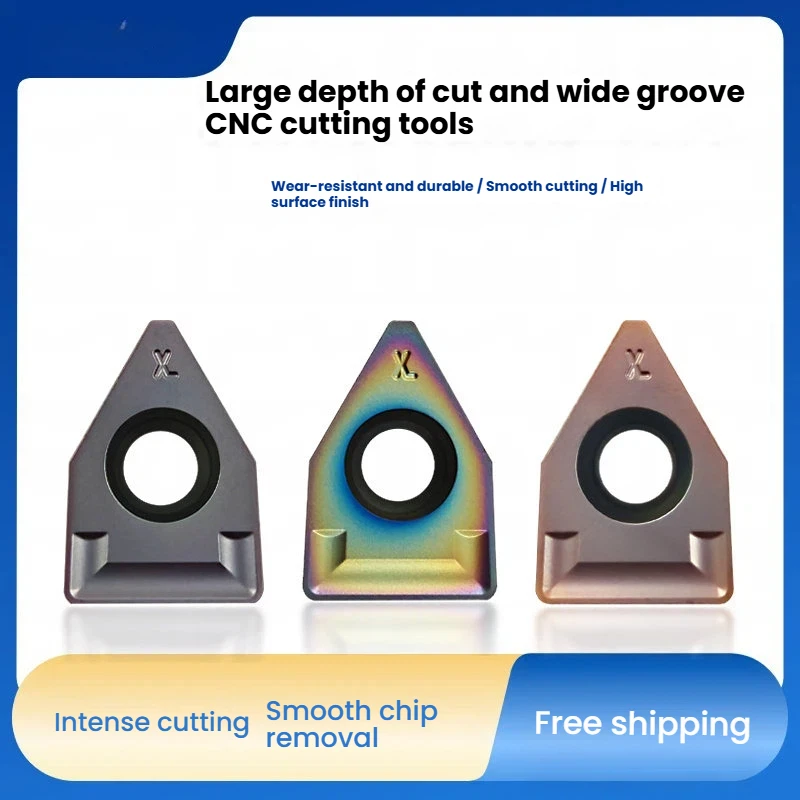 FD08 FD10 FD12 FD14 Carbide Face Grooving Inserts Wide Groove Deep Cut CNC Lathe Tool Tips For MTEHR Tool Holder
