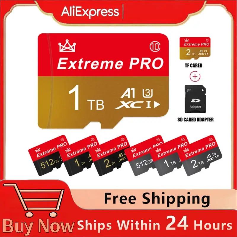 Mini Sd Memory Card 512GB 1TB 2TB Mini Sd Flash Memory Card A2 PRO Карта Памяти 128GB 256GB Sd Memory Card With Free SD Adapter