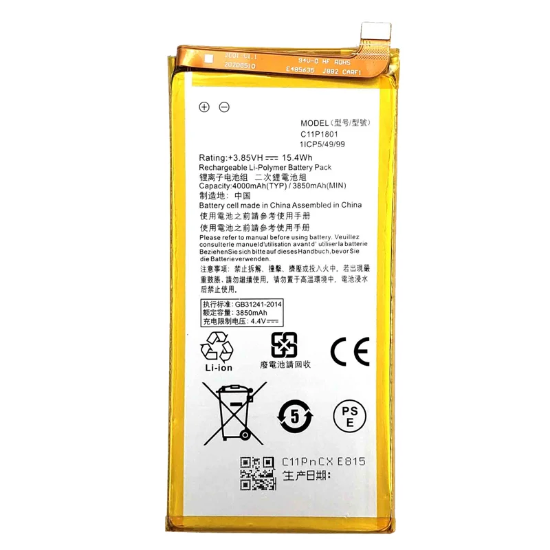 4000mAh Replacement Battery for ASUS ROG Z01QD ZS600KL ROG3 C11P1801 Mobile Phone Batteries