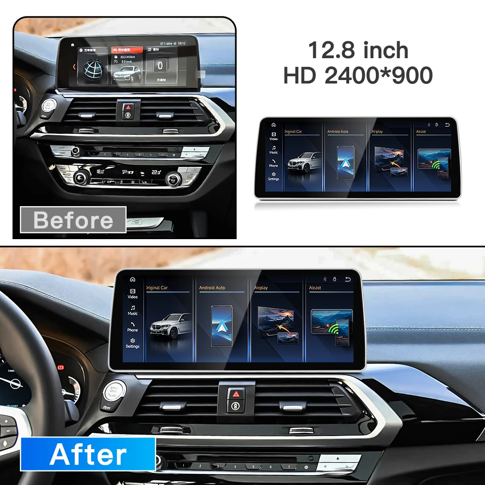 stwei Linux System 10.25 12.3 12.8inch Thin Screen For BMW X3 Series G01 G02 EVO Wireless CarPlay Auto Car Video Players