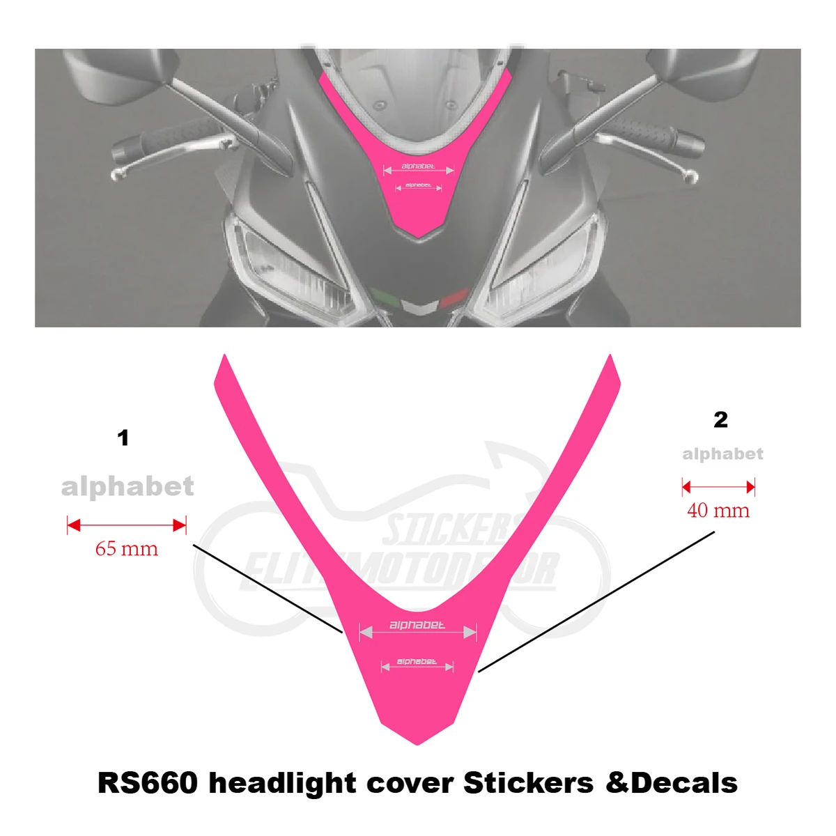 

For Aprilia RS660 Front Fairing Sticker Kit Motorcycle Decals Protective Vinyl Wrap Windshield Graphics Easy Install Waterproof