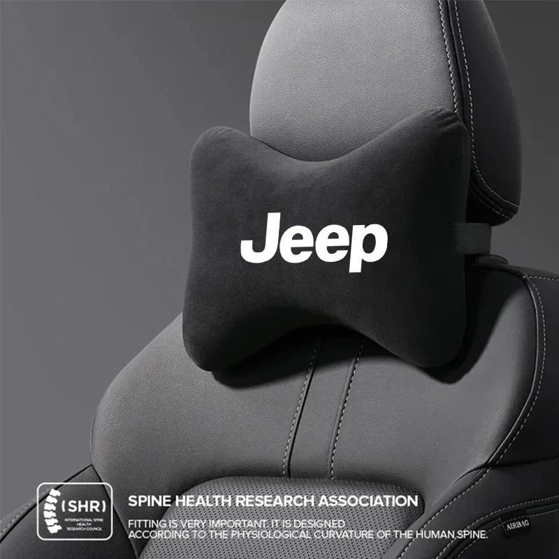 Almohada para reposacabezas de coche, cojín suave y cómodo con memoria para Jeep TRAILHAWK COMMANDER LIBERTY Wrangler, accesorios para coche