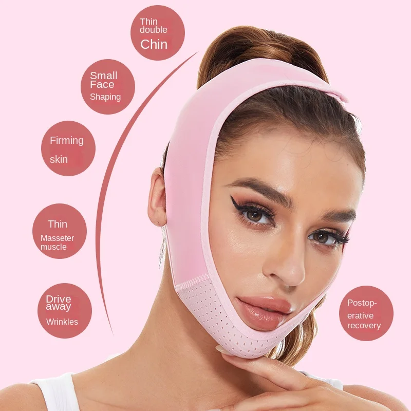 Reusable Double Chin Reducer- V Line Mask -Double Chin Remover-Facial Slimming Chin Strap-Chin Up Mask Face Lifting Belt V Shape