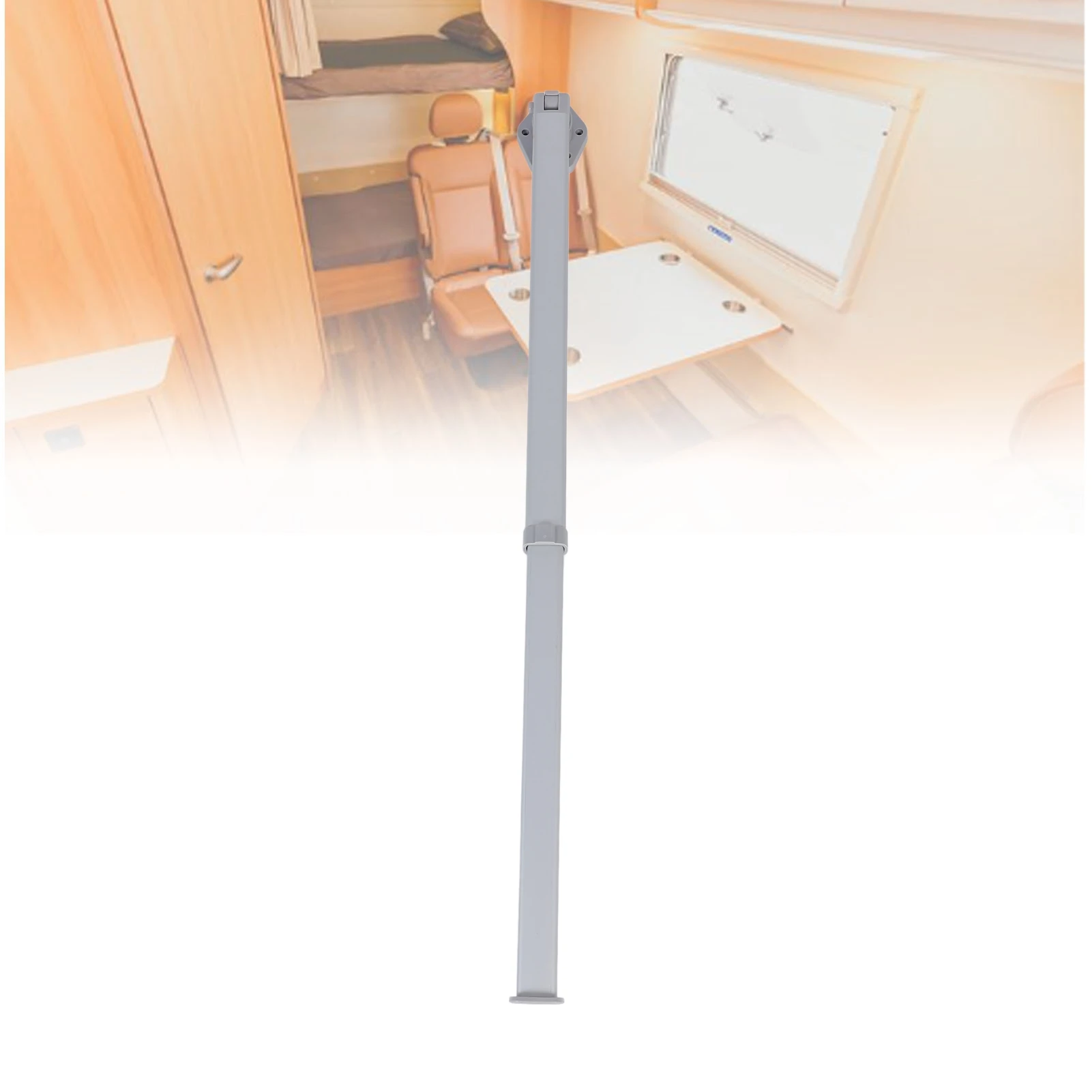 Pernas de mesa dobráveis para rv, prata, destacável rápido, suporte resistente, perna de mesa telescópica, altura ajustável para trailer, barco, iate