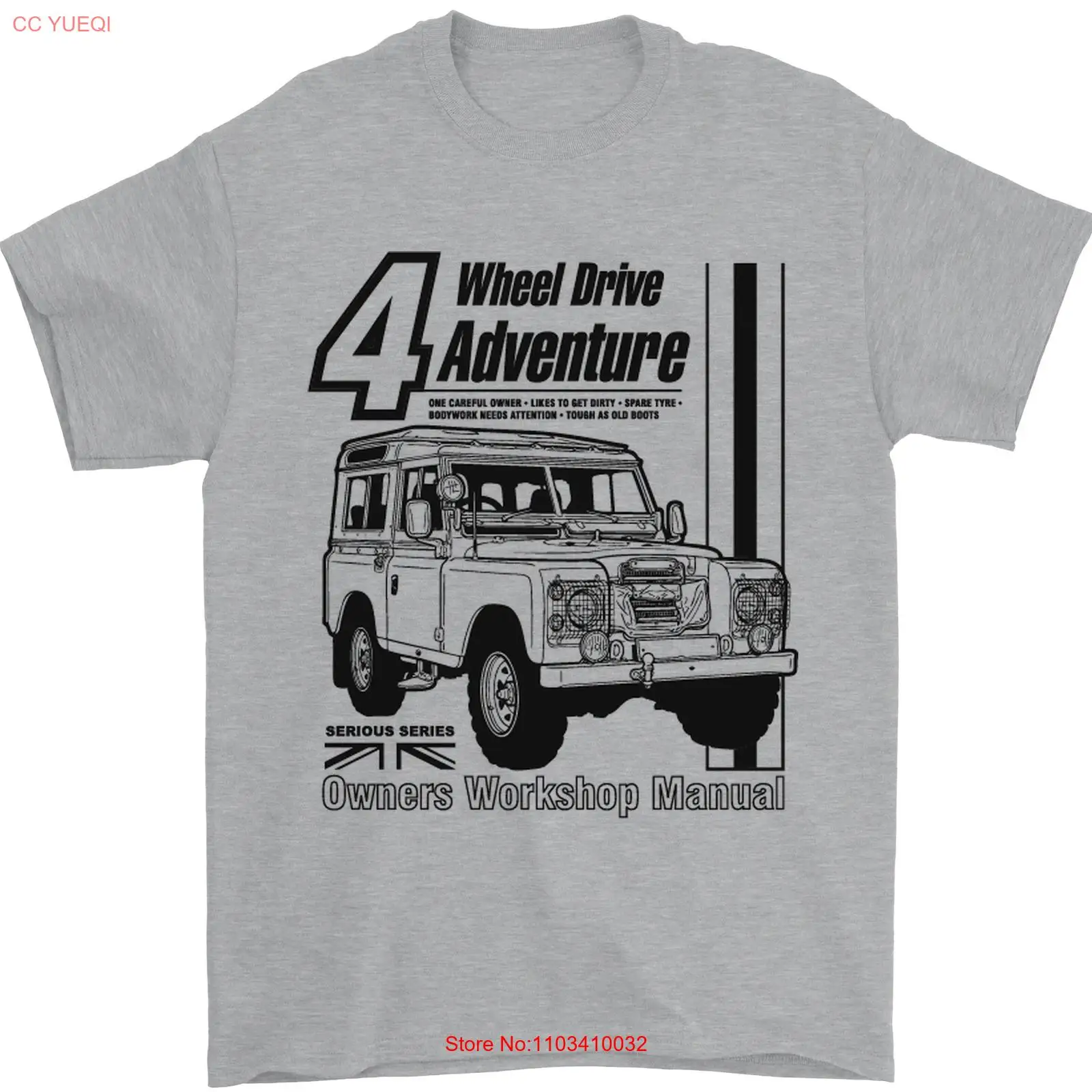 Мужская футболка 4 WD Drive Adventure 4X4 из 100% хлопка