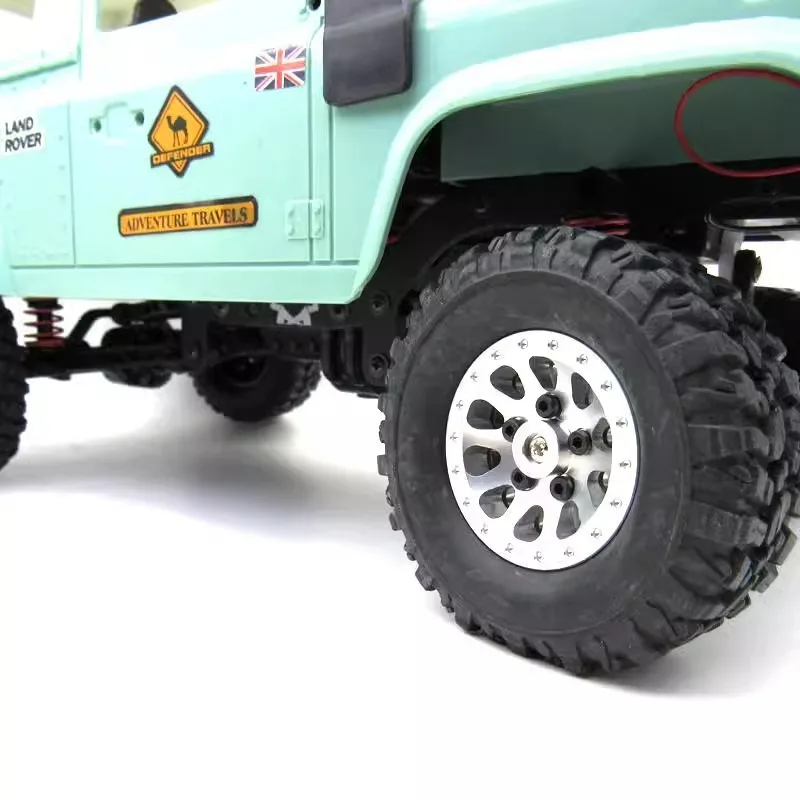 4 قطعة محور عجلات Beadlock المعدني حافة العجلة والإطارات المطاطية ل WPL C14 C24 B14 B24 B36 MN D90 MN99S RC قطع غيار السيارات #5