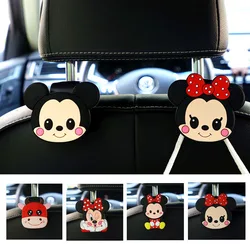 Car Universal Seat Back Hook Disney Anime Figure Mickey Minnie Interior Accessories Cartoon Auto Headrest Hook Hanger Ornaments