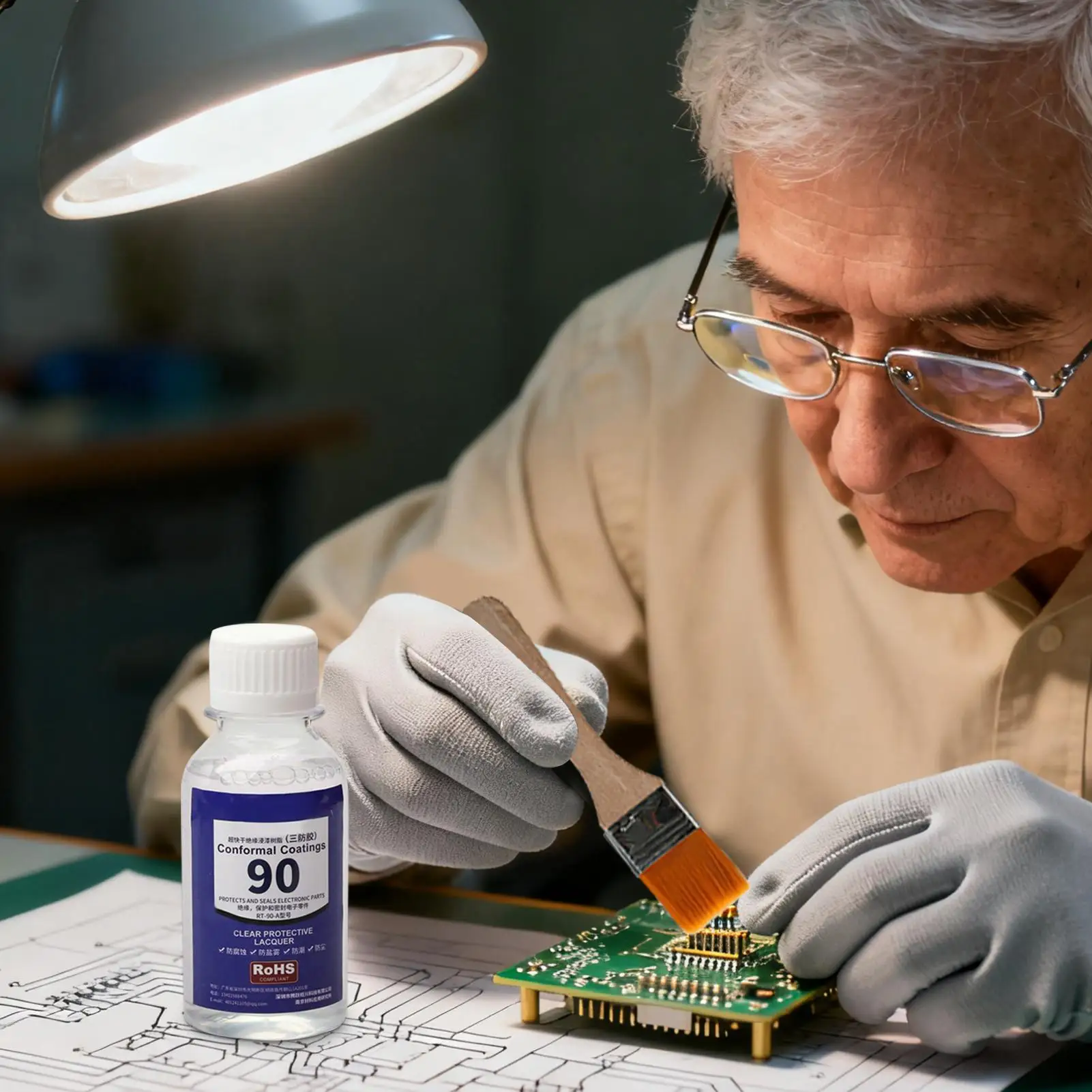 PCB Potting Compound Epoxy Resin 100ML Clear Glue Waterproof Sealant for Circuit Board Repair LED Lights Insulation Protection