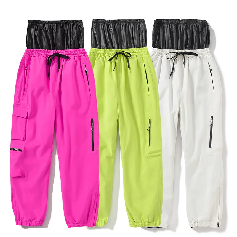 Womens Mens Snowboard Bottoms Unisex Ski Pants Warm Snow Trousers High Windproof Waterproof Pants