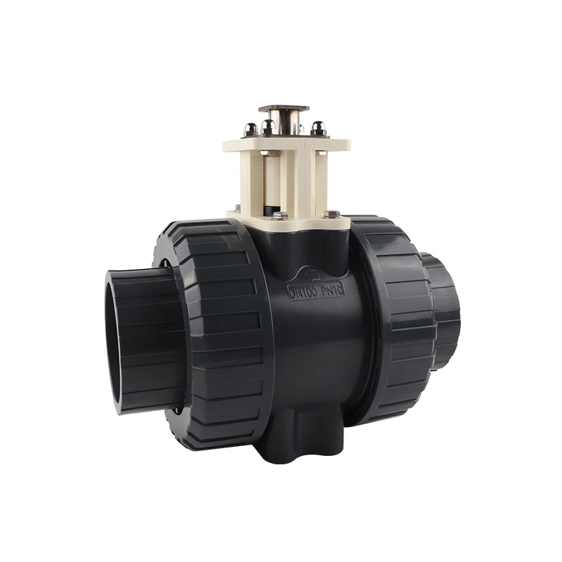 High-Endurance DN100 Electric Ball Valve UPVC Plastic for Valve Body Application