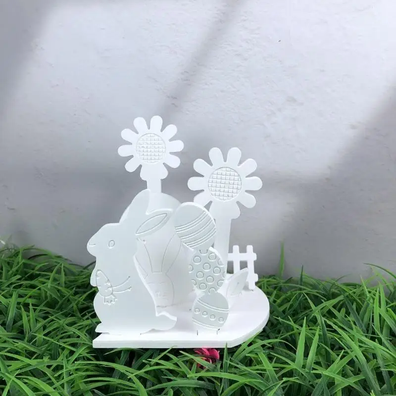 U4LF Silicone Mould for Crafting Delightful Sunflower Rabbit Decorations Portable for Living Room Bedroom And Study Space