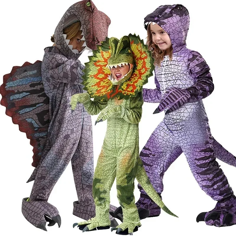 Kinder T-Triceratops Dinosaurier Kostüme Mädchen Jungen Halloween Cosplay Kinder Dino Pretend Spiel Party Rolle Spielen Dress Up Geschenke